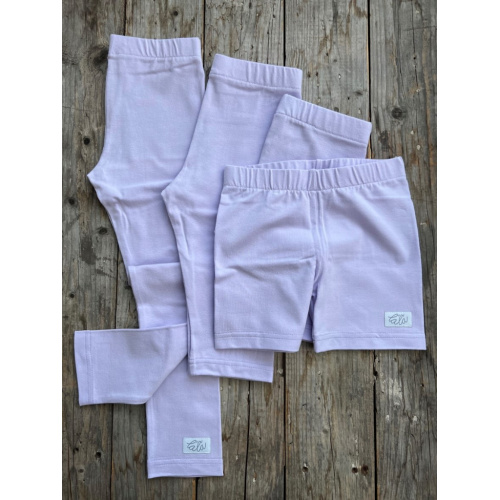 Úpletové legíny KLASIK - dlhé - fialkovo modrá