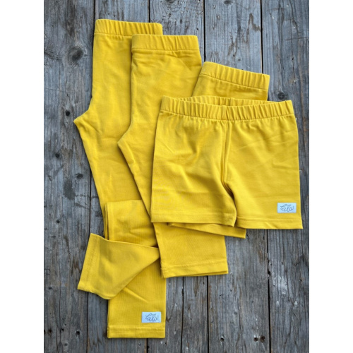 Úpletové legíny KLASIK - dlhé - horčicová