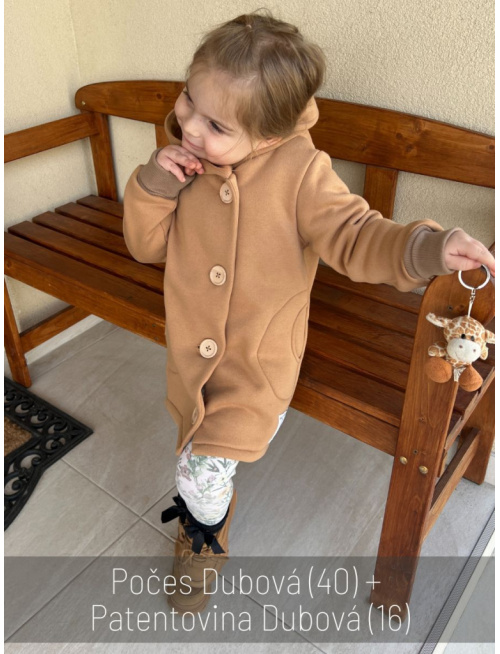 Rastúci kabátik s gombíkmi - počesaná teplákovina