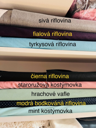 Vzorkovník - MIX - Bavlnený satén, riflovina, kostýmovka