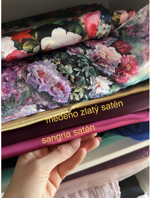 Vzorkovník - MIX - Bavlnený satén, riflovina, kostýmovka