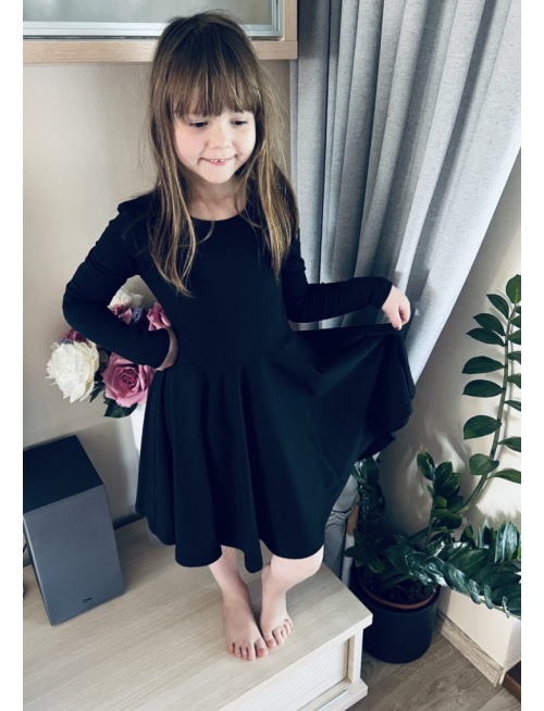 Teplákové šaty s kruhovou sukňou Lucia - jednofarebné