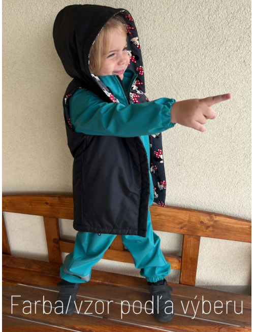 Rastúca šuštiaková vesta so šikmozipsom - ALEX