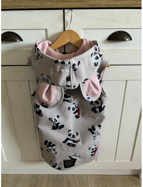 Rastúca softshell vesta so šikmozipsom a uškami - ALEX - vzorovaná - jeseň/ZIIMA