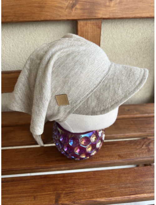 Ľanová šatka so šiltom na viazanie SUMMER - LEN DO VYPREDANIA ZÁSOB