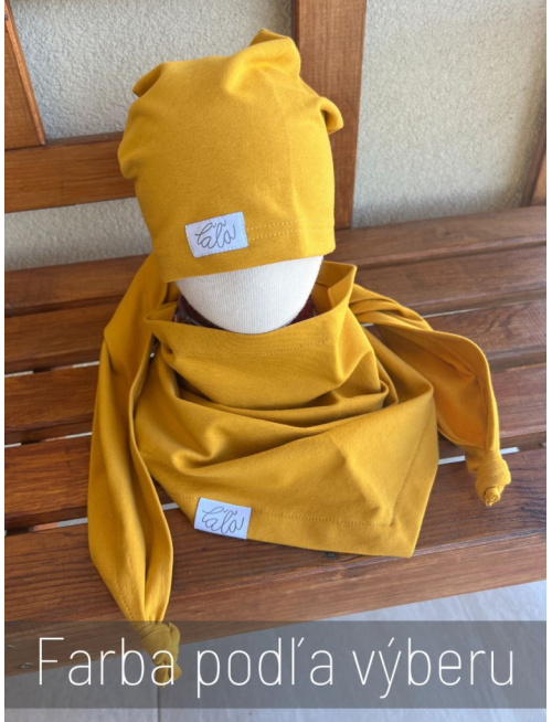 Šmolko čiapka + šatka (jednofarebný set)