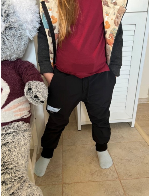 Zimné softshell gate NEW s rastúcou manžetou - čierne