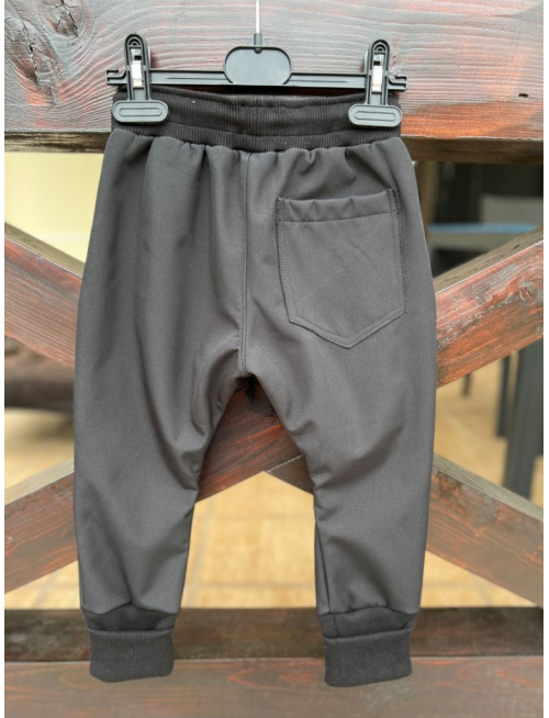 Zimné softshell gate NEW s rastúcou manžetou - čierne