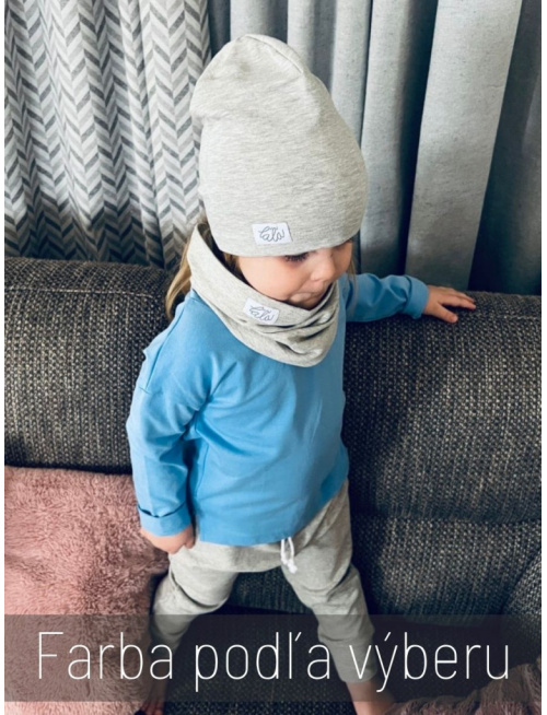 Tepláková šmolko čiapka - jednofarebná - jednovrstvová