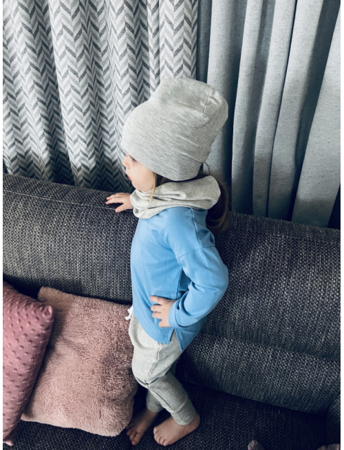 Tepláková šmolko čiapka - jednofarebná - jednovrstvová