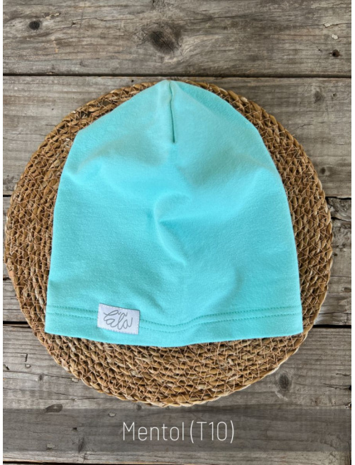 Tepláková šmolko čiapka - jednofarebná - jednovrstvová