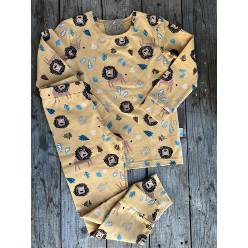 Detské pyžamko LEVÍK na horčici - klasik strih
