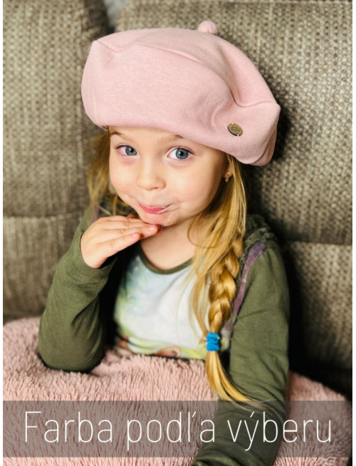 Baretka z počesanej teplákoviny