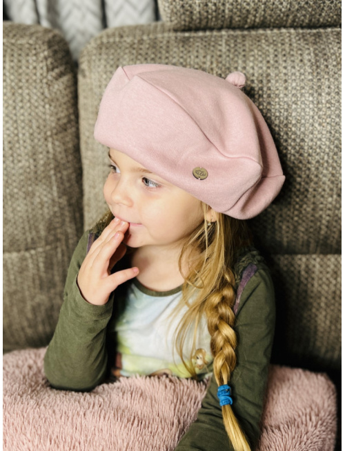 Baretka z počesanej teplákoviny