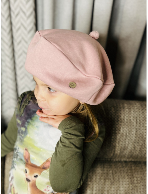 Baretka z počesanej teplákoviny