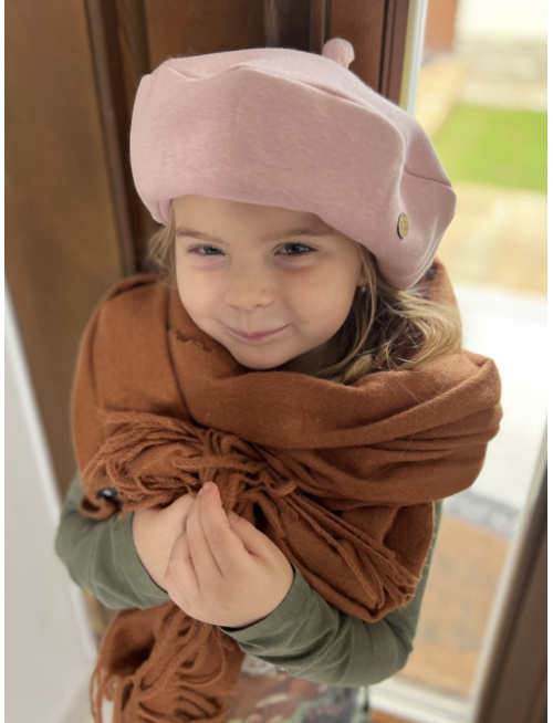 Baretka z počesanej teplákoviny