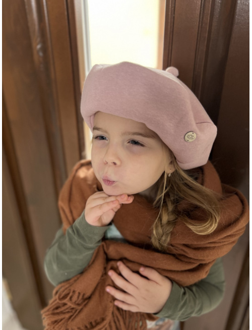 Baretka z počesanej teplákoviny