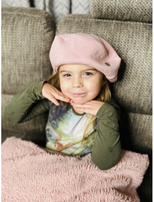 Baretka z počesanej teplákoviny