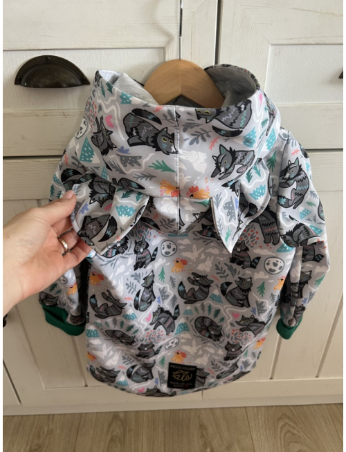 Rastúca softshell bunda ALEX so šikmozipsom a uškami - vzorovaná LUX - jeseň/ZIMA