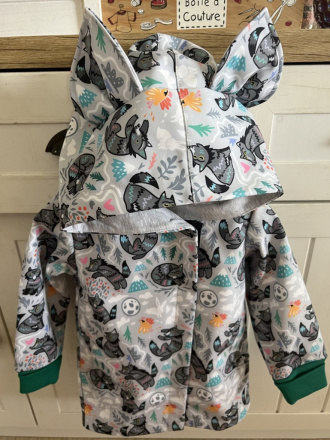 Rastúca softshell bunda ALEX so šikmozipsom a uškami - vzorovaná LUX - jeseň/ZIMA