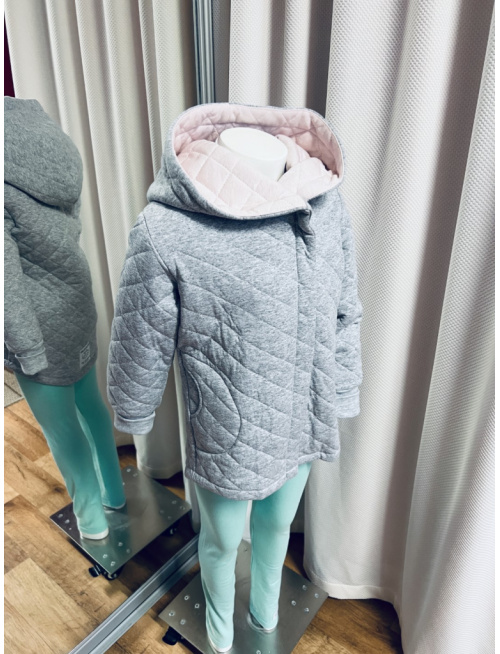 Rastúci kabátik so šikmozipsom - prešívaná teplákovina