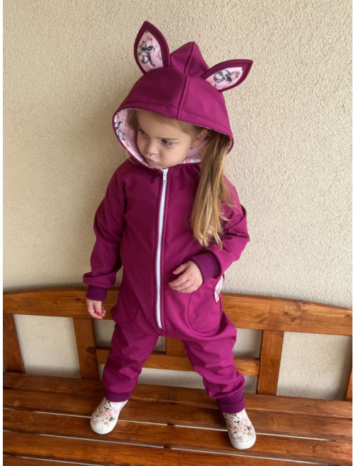 Overal s rastúcimi manžetami a vreckami a uškami - softshell - JESEŇ/ZIMA