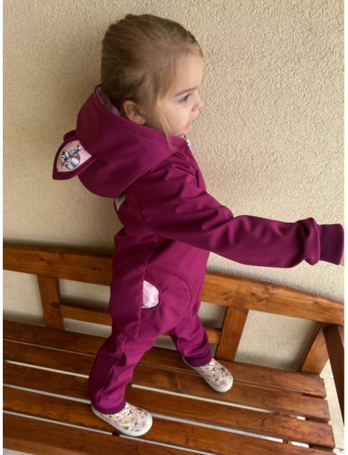 Overal s rastúcimi manžetami a vreckami a uškami - softshell - JESEŇ/ZIMA