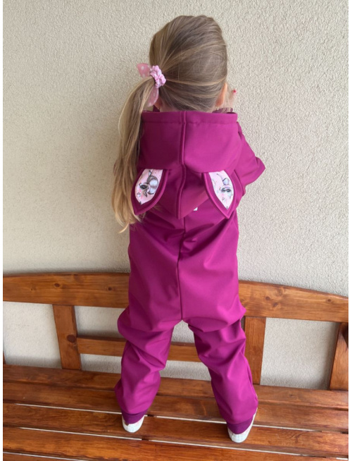 Overal s rastúcimi manžetami a vreckami a uškami - softshell - JESEŇ/ZIMA