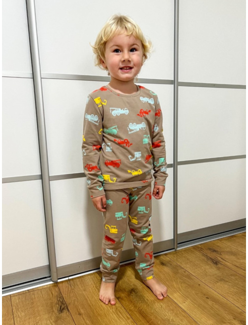 Detské pyžamko s rastúcimi manžetami BÁGER NA PIESKOVEJ - klasik strih