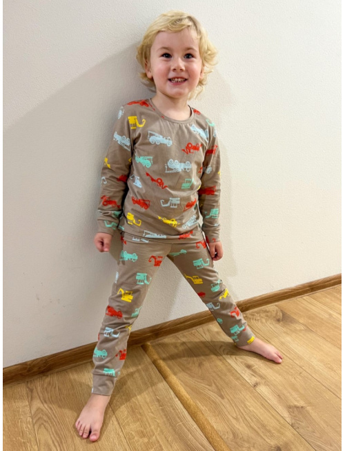 Detské pyžamko s rastúcimi manžetami BÁGER NA PIESKOVEJ - klasik strih