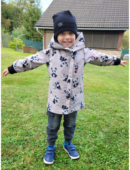 Rastúca softshell bunda so šikmozipsom ALEX - vzorovaná - jeseň/ZIMA