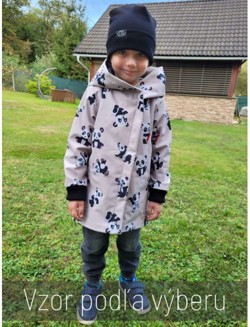 Rastúca softshell bunda so šikmozipsom ALEX - vzorovaná - jeseň/ZIMA