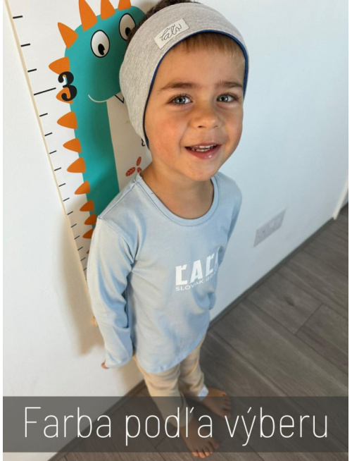 Tepláková rovná čelenka obojstranná jednofarebná