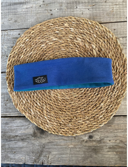 Tepláková rovná čelenka obojstranná jednofarebná