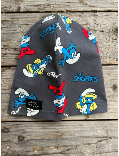 Šmolko čiapka + tunel (vzorovaný set) - šmolkovia