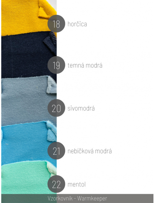 Vzorkovník - Warmkeeper jednofarebný