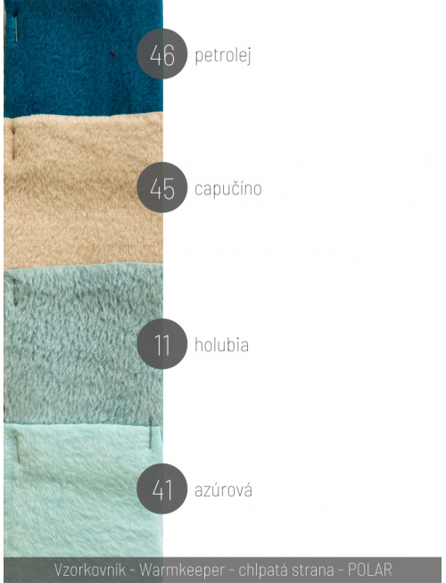 Vzorkovník - Warmkeeper jednofarebný - chlpatá strana - POLAR