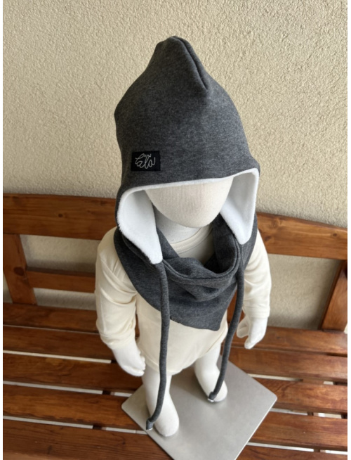 Warmkeeper ušiačka podšitá warmkeeprom - dvojvrstvová - antracit melír - LEN DO VYPREDANIA ZÁSOB