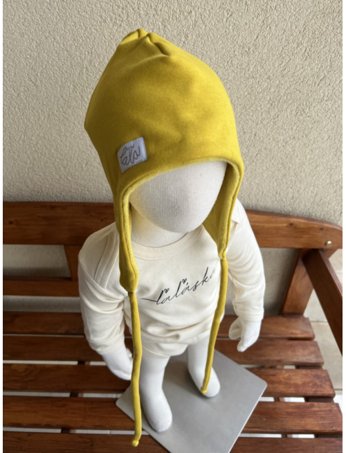 Warmkeeper ušiačka podšitá warmkeeprom - dvojvrstvová - žlto-horčicová - posledné kusy