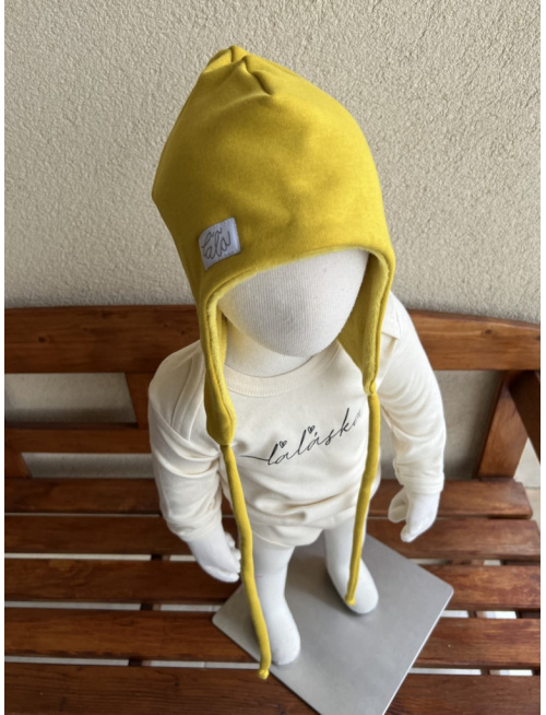 Warmkeeper ušiačka podšitá warmkeeprom - dvojvrstvová - žlto-horčicová - LEN DO VYPREDANIA ZÁSOB