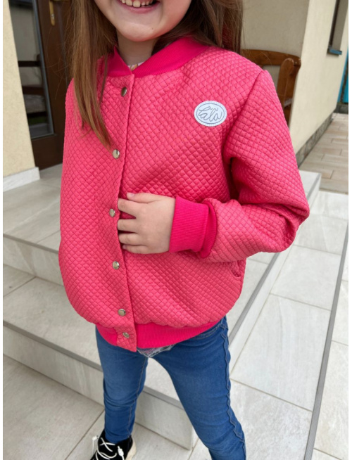 Podšitá bomber bunda z koženkového prešiváku