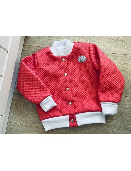 Podšitá bomber bunda z koženkového prešiváku