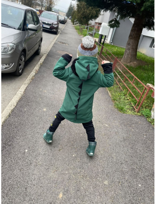 Rastúca softshell bunda ALEX/DINO LUX so šikmozipsom a reflexným prvkom - jeseň/ZIMA