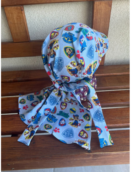 Pirátka so šiltom na viazanie - vzorovaná - úplet