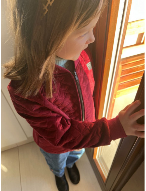 Podšitá bomber bunda zo semišového prešiváku