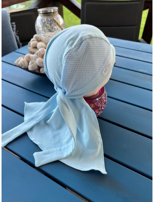 Pirátka bez šiltu na viazanie - kombinovaná - BELASÁ