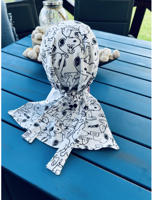 Pirátka bez šiltu na viazanie - vzorovaná