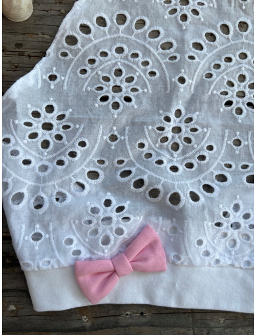 Šatka LORY bez šiltu - na pevno - Madeira s mašličkou