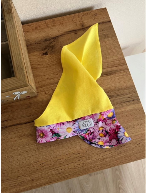 Úpletová šatka LORY so šiltom - na pevno - Margarétka