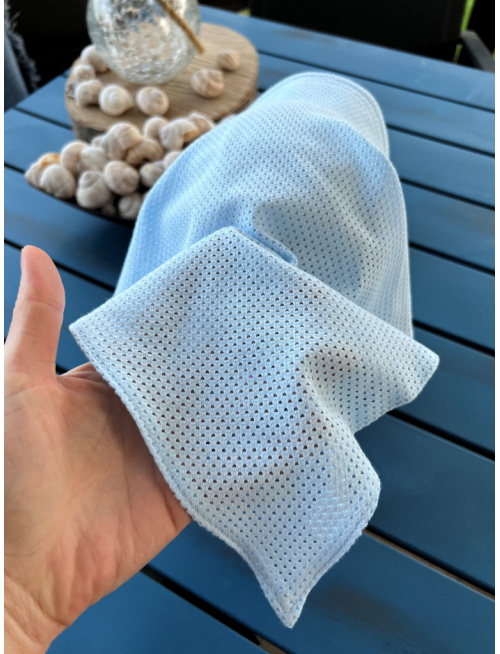 Šatka dierková SUMMER - belasá